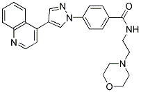 N-(2-MORPHOLINOETHYL)-4-[4-(QUINOLIN-4-YL)-1H-PYRAZOL-1-YL]BENZAMIDE Struktur