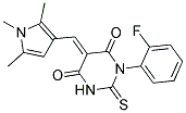 (5E)-1-(2-FLUOROPHENYL)-2-THIOXO-5-[(1,2,5-TRIMETHYL-1H-PYRROL-3-YL)METHYLENE]DIHYDROPYRIMIDINE-4,6(1H,5H)-DIONE Struktur