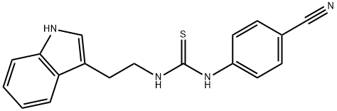 4-((((2-INDOL-3-YLETHYL)AMINO)THIOXOMETHYL)AMINO)BENZENECARBONITRILE Struktur