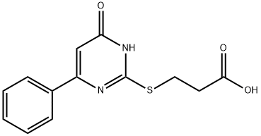 3-(4-OXO-6-PHENYL-1,4-DIHYDRO-PYRIMIDIN-2-YLSULFANYL)-PROPIONIC ACID Struktur