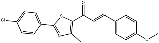 (E)-1-[2-(4-CHLOROPHENYL)-4-METHYL-1,3-THIAZOL-5-YL]-3-(4-METHOXYPHENYL)-2-PROPEN-1-ONE Struktur