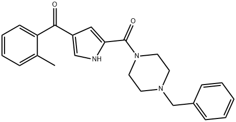 (4-BENZYLPIPERAZINO)[4-(2-METHYLBENZOYL)-1H-PYRROL-2-YL]METHANONE Struktur