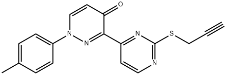 1-(4-METHYLPHENYL)-3-[2-(2-PROPYNYLSULFANYL)-4-PYRIMIDINYL]-4(1H)-PYRIDAZINONE Struktur