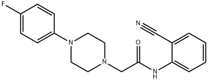 N-(2-CYANOPHENYL)-2-[4-(4-FLUOROPHENYL)PIPERAZINO]ACETAMIDE Struktur