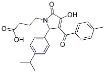 4-(3-HYDROXY-5-(4-ISOPROPYLPHENYL)-4-(4-METHYLBENZOYL)-2-OXO-2H-PYRROL-1(5H)-YL)BUTANOIC ACID Struktur