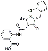 2-(([(5Z)-5-(2-CHLOROBENZYLIDENE)-4-OXO-2-THIOXO-1,3-THIAZOLIDIN-3-YL]ACETYL)AMINO)BENZOIC ACID Struktur