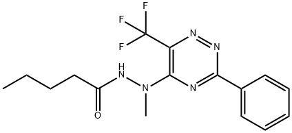 N'-METHYL-N'-[3-PHENYL-6-(TRIFLUOROMETHYL)-1,2,4-TRIAZIN-5-YL]PENTANOHYDRAZIDE Struktur