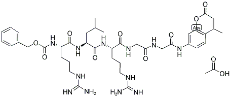 Z-ARG-LEU-ARG-GLY-GLY-AMC ACETATE SALT Struktur