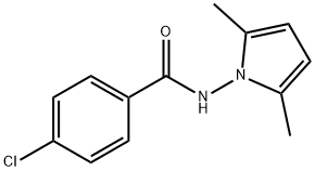 4-CHLORO-N-(2,5-DIMETHYL-1H-PYRROL-1-YL)BENZENECARBOXAMIDE Struktur