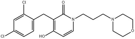 3-(2,4-DICHLOROBENZYL)-4-HYDROXY-1-(3-MORPHOLINOPROPYL)-2(1H)-PYRIDINONE Struktur