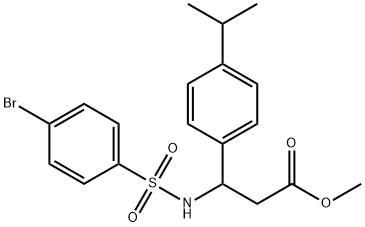 METHYL 3-([(4-BROMOPHENYL)SULFONYL]AMINO)-3-(4-ISOPROPYLPHENYL)PROPANOATE Struktur