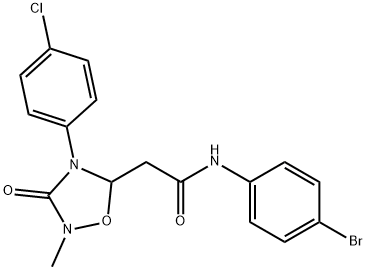 N-(4-BROMOPHENYL)-2-[4-(4-CHLOROPHENYL)-2-METHYL-3-OXO-1,2,4-OXADIAZOLAN-5-YL]ACETAMIDE Struktur