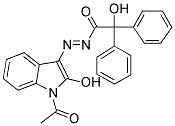 1-ACETYL-3-{(E)-[HYDROXY(DIPHENYL)ACETYL]DIAZENYL}-1H-INDOL-2-OL Struktur