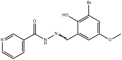 N'-[(E)-(3-BROMO-2-HYDROXY-5-METHOXYPHENYL)METHYLIDENE]NICOTINOHYDRAZIDE Struktur