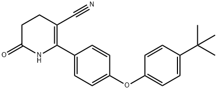 2-(4-[4-(TERT-BUTYL)PHENOXY]PHENYL)-6-OXO-1,4,5,6-TETRAHYDRO-3-PYRIDINECARBONITRILE Struktur