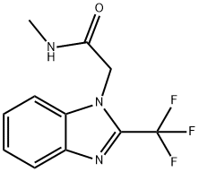 N-METHYL-2-[2-(TRIFLUOROMETHYL)-1H-1,3-BENZIMIDAZOL-1-YL]ACETAMIDE Struktur