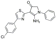 5-AMINO-4-[4-(4-CHLORO-PHENYL)-THIAZOL-2-YL]-1-PHENYL-1,2-DIHYDRO-PYRROL-3-ONE Struktur