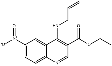 ETHYL 4-(ALLYLAMINO)-6-NITRO-3-QUINOLINECARBOXYLATE Struktur