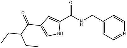 4-(2-ETHYLBUTANOYL)-N-(4-PYRIDINYLMETHYL)-1H-PYRROLE-2-CARBOXAMIDE Struktur