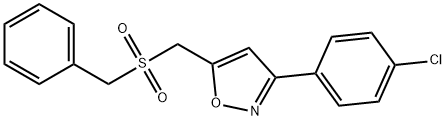 5-[(BENZYLSULFONYL)METHYL]-3-(4-CHLOROPHENYL)ISOXAZOLE Struktur