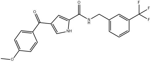 4-(4-METHOXYBENZOYL)-N-[3-(TRIFLUOROMETHYL)BENZYL]-1H-PYRROLE-2-CARBOXAMIDE Struktur