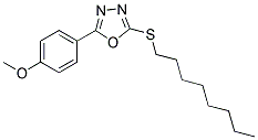 2-(4-METHOXYPHENYL)-5-(OCTYLSULFANYL)-1,3,4-OXADIAZOLE Struktur