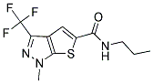 1-METHYL-N-PROPYL-3-(TRIFLUOROMETHYL)-1H-THIENO[2,3-C]PYRAZOLE-5-CARBOXAMIDE Struktur