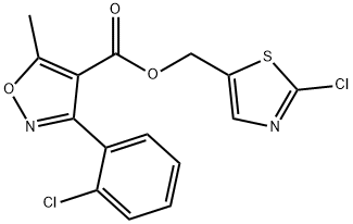 (2-CHLORO-1,3-THIAZOL-5-YL)METHYL 3-(2-CHLOROPHENYL)-5-METHYL-4-ISOXAZOLECARBOXYLATE Struktur