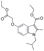 ETHYL 5-(2-ETHOXY-2-OXOETHOXY)-1-ISOBUTYL-2-METHYL-1H-INDOLE-3-CARBOXYLATE Struktur