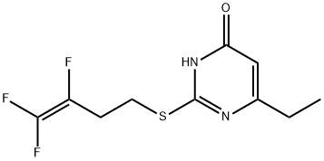 6-ETHYL-2-[(3,4,4-TRIFLUORO-3-BUTENYL)SULFANYL]-4(3H)-PYRIMIDINONE Struktur