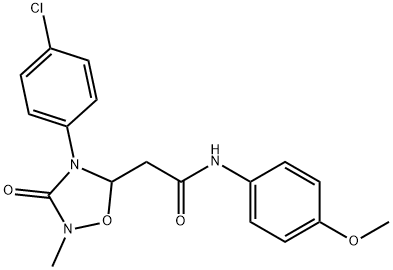 2-[4-(4-CHLOROPHENYL)-2-METHYL-3-OXO-1,2,4-OXADIAZOLAN-5-YL]-N-(4-METHOXYPHENYL)ACETAMIDE Struktur