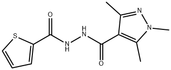 N'-[(1,3,5-TRIMETHYL-1H-PYRAZOL-4-YL)CARBONYL]-2-THIOPHENECARBOHYDRAZIDE Struktur