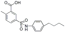 5-(4-BUTYL-PHENYLSULFAMOYL)-2-METHYL-BENZOIC ACID Struktur