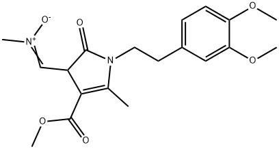 ((E)-[1-(3,4-DIMETHOXYPHENETHYL)-4-(METHOXYCARBONYL)-5-METHYL-2-OXO-2,3-DIHYDRO-1H-PYRROL-3-YL]METHYLIDENE)(METHYL)AMMONIUMOLATE Struktur