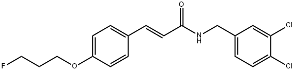 (E)-N-(3,4-DICHLOROBENZYL)-3-[4-(3-FLUOROPROPOXY)PHENYL]-2-PROPENAMIDE Struktur