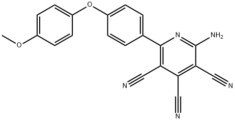 2-AMINO-6-[4-(4-METHOXYPHENOXY)PHENYL]-3,4,5-PYRIDINETRICARBONITRILE Struktur