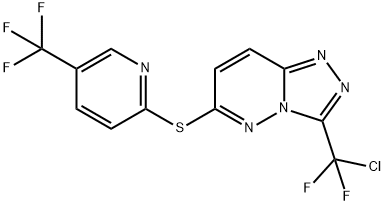 3-[CHLORO(DIFLUORO)METHYL]-6-([5-(TRIFLUOROMETHYL)-2-PYRIDINYL]SULFANYL)[1,2,4]TRIAZOLO[4,3-B]PYRIDAZINE Struktur