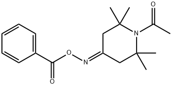 1-(4-[(BENZOYLOXY)IMINO]-2,2,6,6-TETRAMETHYLPIPERIDINO)-1-ETHANONE Struktur