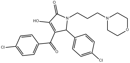 4-(4-CHLOROBENZOYL)-5-(4-CHLOROPHENYL)-3-HYDROXY-1-(3-MORPHOLINOPROPYL)-1H-PYRROL-2(5H)-ONE Struktur