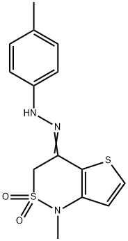 1-METHYL-2LAMBDA6-THIENO[3,2-C][1,2]THIAZINE-2,2,4(1H,3H)-TRIONE 4-[N-(4-METHYLPHENYL)HYDRAZONE] Struktur