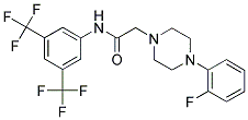 N-(3,5-BIS(TRIFLUOROMETHYL)PHENYL)-2-(4-(2-FLUOROPHENYL)PIPERAZINYL)ETHANAMIDE Struktur