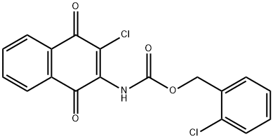 2-CHLOROBENZYL N-(3-CHLORO-1,4-DIOXO-1,4-DIHYDRO-2-NAPHTHALENYL)CARBAMATE Struktur