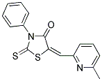 (5E)-5-[(6-METHYLPYRIDIN-2-YL)METHYLENE]-3-PHENYL-2-THIOXO-1,3-THIAZOLIDIN-4-ONE Struktur