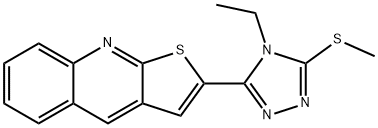 2-[4-ETHYL-5-(METHYLSULFANYL)-4H-1,2,4-TRIAZOL-3-YL]THIENO[2,3-B]QUINOLINE Struktur