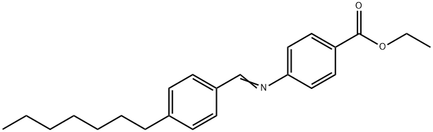 ETHYL 4-([(E)-(4-HEPTYLPHENYL)METHYLIDENE]AMINO)BENZENECARBOXYLATE Struktur