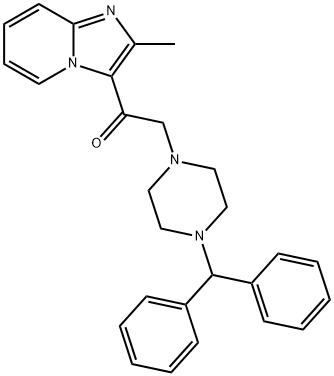 2-(4-BENZHYDRYLPIPERAZINO)-1-(2-METHYLIMIDAZO[1,2-A]PYRIDIN-3-YL)-1-ETHANONE Struktur