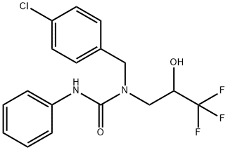 N-(4-CHLOROBENZYL)-N'-PHENYL-N-(3,3,3-TRIFLUORO-2-HYDROXYPROPYL)UREA Struktur