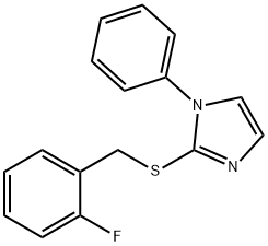 2-FLUOROBENZYL 1-PHENYL-1H-IMIDAZOL-2-YL SULFIDE Struktur