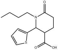 1-BUTYL-6-OXO-2-(2-THIENYL)-3-PIPERIDINECARBOXYLIC ACID Struktur