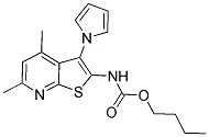 BUTYL N-[4,6-DIMETHYL-3-(1H-PYRROL-1-YL)THIENO[2,3-B]PYRIDIN-2-YL]CARBAMATE Struktur